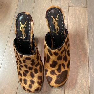 Saint Laurent leopard heels